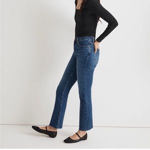 Madewell Kick Out Crop Jeans raw hem addition in brinton wash